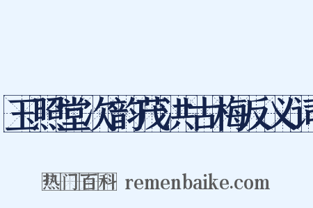 玉照堂次韵茂洪古梅反义词是什么意思的图片